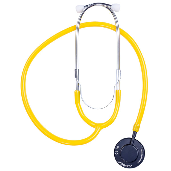 LuxaScope Sonus Flat Flex stethoscope yellow