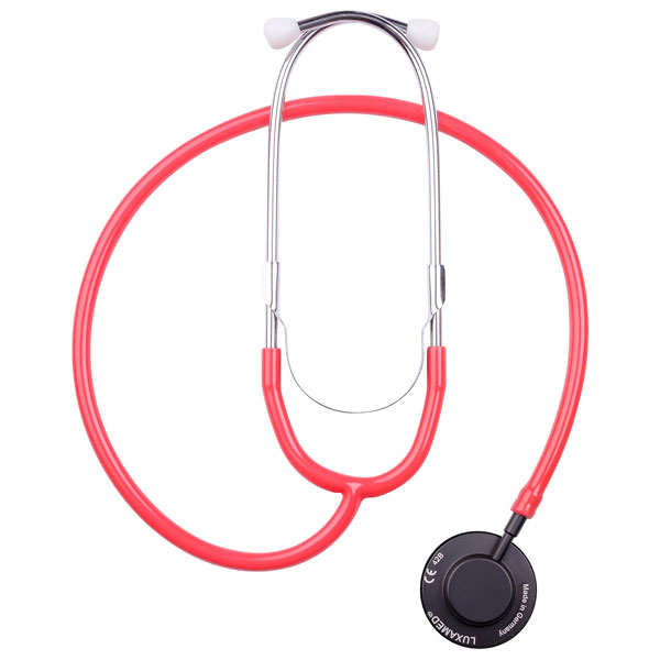 LuxaScope Sonus Flat Flex stethoscope red