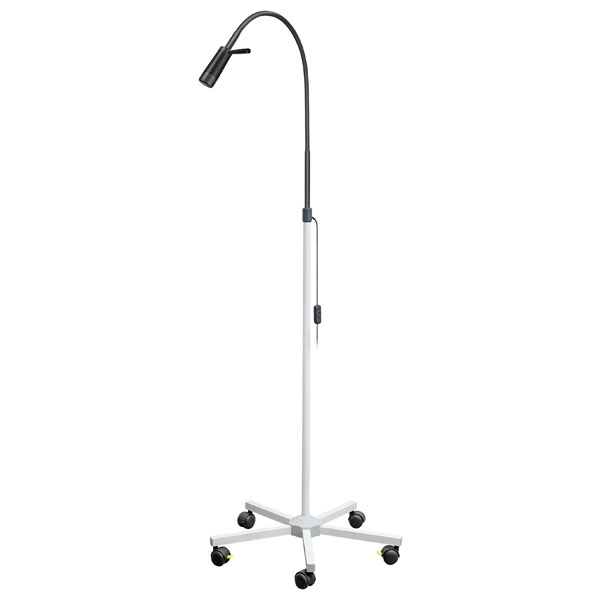 LED Examination Lamp with removable handle, upper part black, stand white