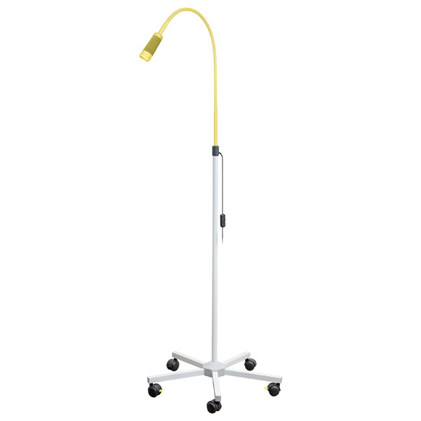 LED Examination Lamp, upper part rape yellow, stand white