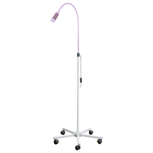 LED Examination Lamp, upper part delicate lilac, stand white