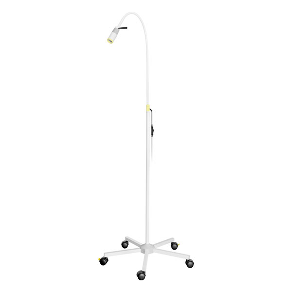 LED Examination Lamp, upper part rape yellow, stand white